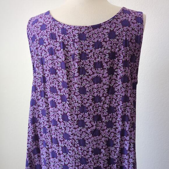 Vintage 90s Loco Lindo Women Maxi Dress Purple XL Boho Festival Retro California - Picture 2 of 10